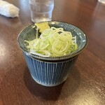 須坂屋そば - 薬味と麺つゆ