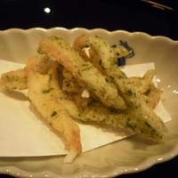 まき村 - 白魚の磯辺揚げ