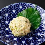鶏の青唐なめろう