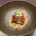 イル アオヤマ - 日間賀の蛸のリゾット、木の芽 