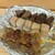 とののベーコン。 - 料理写真:薫製肉串３種盛り 薫製牛タン/薫製ベーコン/薫製親どり (税込)1,000円 拡大 (2025.09.21)