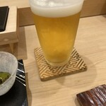 鮨 まえざわ - 生ビール