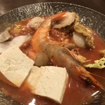 滝乃家別館　玉乃湯 - トマト味、つみれとホタテが美味し〜