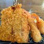 わ楽 - 生アジフライ＆ミニエビフライ