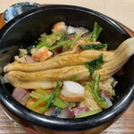 鮨　お料理　あお山 - 蒸し穴子を細かく刻んで食べる♪超ウマイ〜‼️