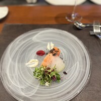 銀座 鉄板焼き Sublime - 焼いても蒸してもいない、低音で火入れしたサーモン？とりあえずとても美味しい。