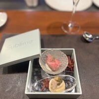 銀座 鉄板焼き Sublime - 魚卵アレルギーなのでお肉になっていますが、友人はキャビア乗ってました！