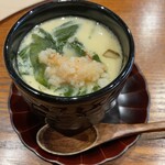 鮨　お料理　あお山 - サワラ、ほうれん草などの茶碗蒸し‼️