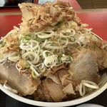 ラーメン もっけだの - 『特製汁なしニンニク野菜マシマシ(特盛)』