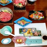 浜村温泉 魚と屋 - 料理写真:夕食の一部