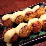 旬菜dining えん - 名古屋コーチン入りチーズつくね串