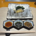 巴里 夕顔 - 活黒鮑（19800円）