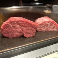 鉄板焼き あさひ - フィレ肉とサーロイン肉