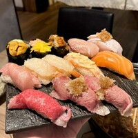 黄金出汁しゃぶと江戸前寿司 肉のあさつ 梅田お初天神店 - 