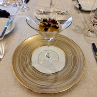 フランス料理 ル シエル - カブのムースに天使の海老とキャビアを添えて