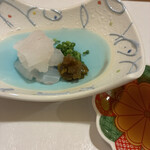 焼とり 熟成魚 木崎 - 熟成したメイチダイを唐辛子醤油で。旨み凄！