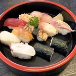 藤まつ寿し - ランチ握り大盛り：税込900円