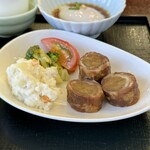 ホテル イルヴィアーレ八戸 - ごぼうの肉巻き、ポテトサラダ