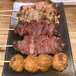 串一徹 - 串焼き盛合せ(塩)￥800　2025.9.2