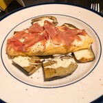 山下食堂 - 茄子のソテーとオムレツ　パルミジャーノのクリーム