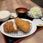 ひるとんヨルホル 安本  - アジ・ロース定食