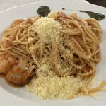 イノ文化洋食 - シーフードトマトパスタセット　1,500円