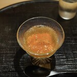 新ばし 星野 - 礼文島のうに、タイの骨で取ったおだしジュレ