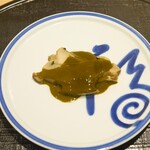 新ばし 星野 - 千葉房総の黒アワビ、肝のソース