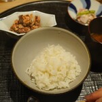 新ばし 星野 - 冷たい牛しぐれご飯