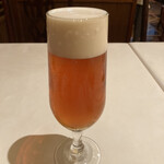 中国飯店 - エビス琥珀生ビール1000円