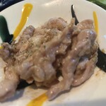 鉄板酒場 達磨 - せせりニンニク炒め