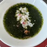 広東料理 センス - たらば蟹と青海苔のスープ