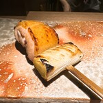 炭割烹 新谷 - 熊野地鶏のねぎ身 ◎