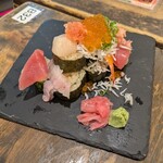 海鮮居酒屋 三ノ宮産直市場 - 痛風こぼれ寿司