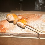 炭割烹 新谷 - 熊野地鶏のむね肉 ◎