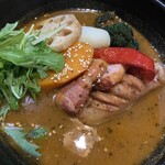 スープカリー ヒリヒリ2号 - 具材アップ