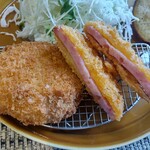 カフェ アウル - ハムカツ＆カレーコロッケ