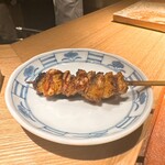 炭割烹 新谷 - 熊野地鶏のはらみ ◎