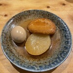 島おでん ゑびす - 〆に大根、さつま揚げ、玉子をおかわり