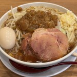 豚ラーメン サブロー - 豚ラーメン大　味玉トッピング　コール全て標準