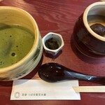 茶寮つぼ市製茶本舗 - 京丹波栗の黄金ぜんざいと抹茶