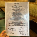 椰子や - メニュー