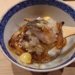 鮨 一喜 - ブータンの松茸、気仙沼のフカヒレと餡掛けに