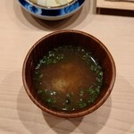 鮨 一喜 - 貝出汁の味噌汁