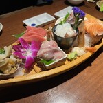 磯金 漁業部 枝幸港 - 浜盛り 舟盛りスタイル