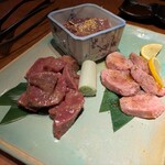 どすこい商店 ホルモン焼肉 豚星 - ハツ、豚レバー、上豚タン