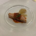 アロセリア ラ パンサ - 秋鮭のプランチャ　いくらのアハーダ