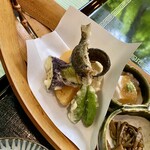 ふじや - 稚鮎の天ぷらにテンション上がるー