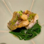 温石 - モロヘイヤ敷き