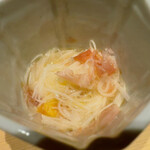 温石 - 芋のそうめん出てきた。